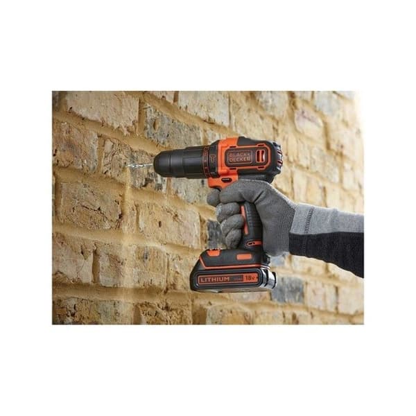BlackDecker BDCHD18K sladdlös slagborrmaskin - 18V Li-ion 1,5 Ah - Laddare och fodral ingår