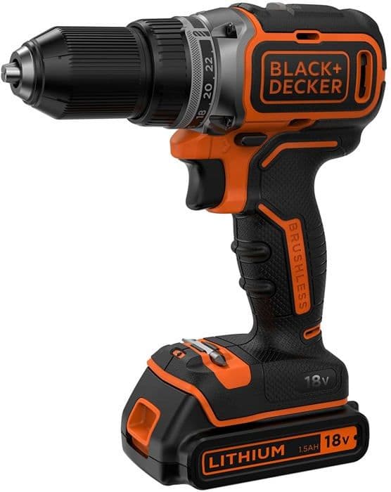 Sladdlös borrskruvmejsel - BLACK+DECKER - BL186KB-QW - 2 hastigheter - 13 mm - 52 N m - 2 18 V batterier