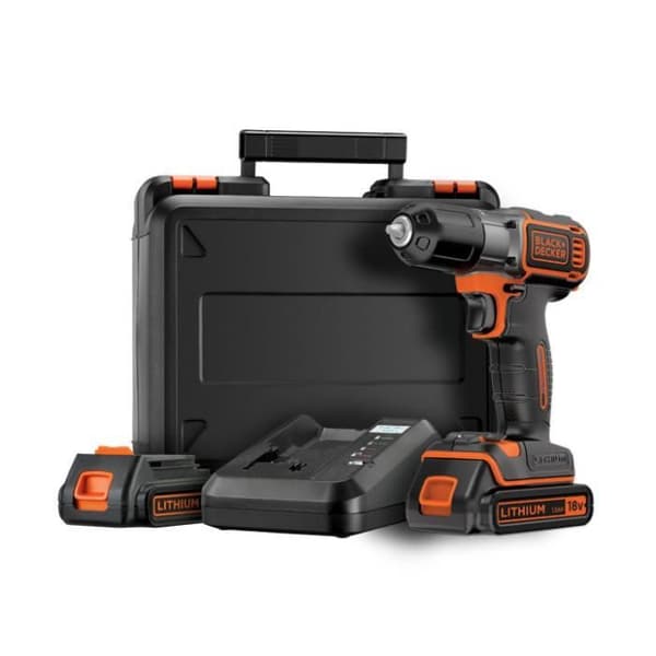 BLACK &amp; DECKER ASD18KB – 18V Li-ion Autosense sladdlös borrmaskin 2 batterier