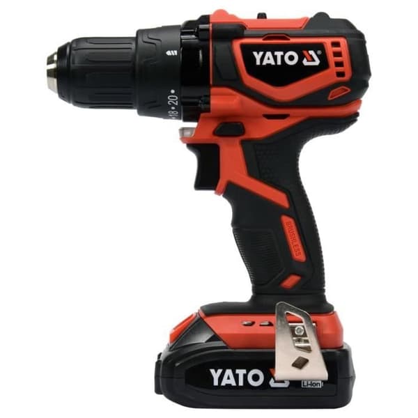 YATO borstlös slagborr med 2,0Ah 18V 42Nm batteri