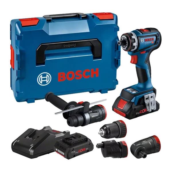 Perceuse-visseuse 18V GSR 18V-90 FC Professional + 2 batterier + laddare + låda L-BOXX 136 - BOSCH - 06019K6200
