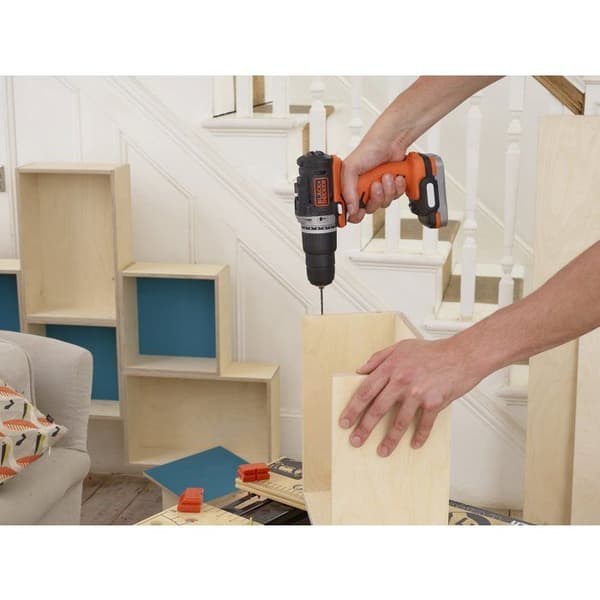 Sladdlös slagborr - Black & Decker - BDCHD12S1-XJ - 12V - Litiumjon - 1,5 Ah