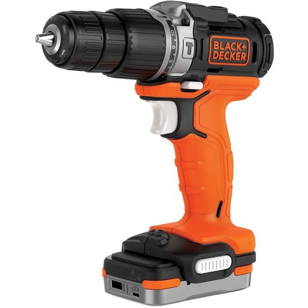 Sladdlös slagborr - Black &amp; Decker - BDCHD12S1-XJ - 12V - Litiumjon - 1,5 Ah