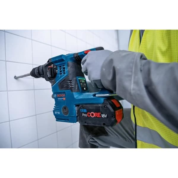 Bosch Professional GBH 18V-28CF 3,3J slagborrmaskin med GDE 18V-16 suganordning, 2 ProCore 8,0Ah batterier, laddare, Llbox 0611921003