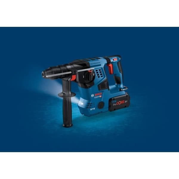 Bosch Professional GBH 18V-28CF 3,3J slagborrmaskin med GDE 18V-16 suganordning, 2 ProCore 8,0Ah batterier, laddare, Llbox 0611921003