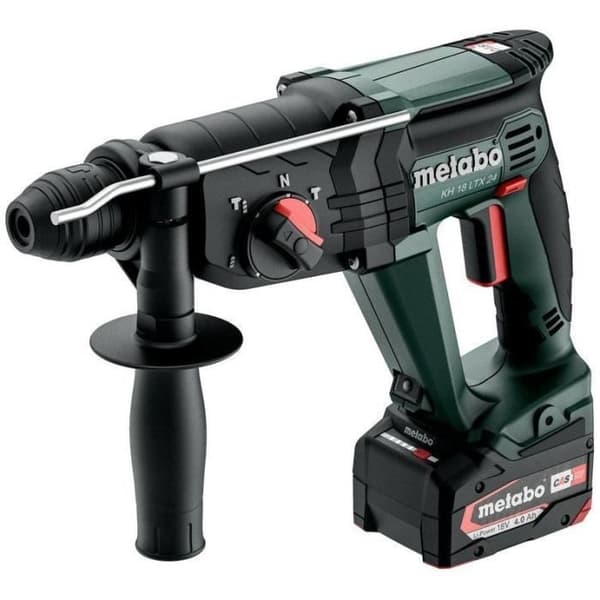 Sladdlös slagborrmaskin - METABO - KH 18 LTX 24 - 18 V - SDS Plus - 2 Li-Power-batterier (18 V/4,0 Ah)