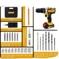 Miniatyrbild 1 av 2: Batteridriven Elektrisk Borr, 18-24V, 45 Nm Vridmoment,Med 2XBatteri