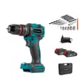 Miniatyrbillede 1 af 2: Børsteløs Elektrisk Boremaskine, 1200W Effekt, 480N.M Maksimalt Drejningsmoment,2 batteri EU-stik