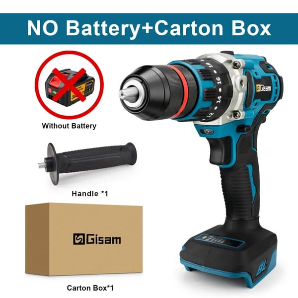 18V Langaton Porakone, Maksimivääntö 480 N.M, 0-4000rpm Nopeus,Ei akkua, ei pistoketta