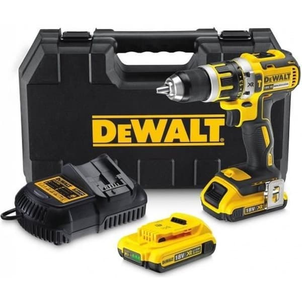 Slagborrmaskin - DEWALT - DCD795D2 - 18V - 2 batterier 2Ah - 13 mm självspännande chuck