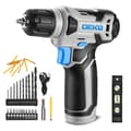 Miniatyrbillede 2 af 2: Trådløs boremaskine, 8V batteridrevet, 800 RPM maksimal hastighed, 0,38 tommer chuck,Blå