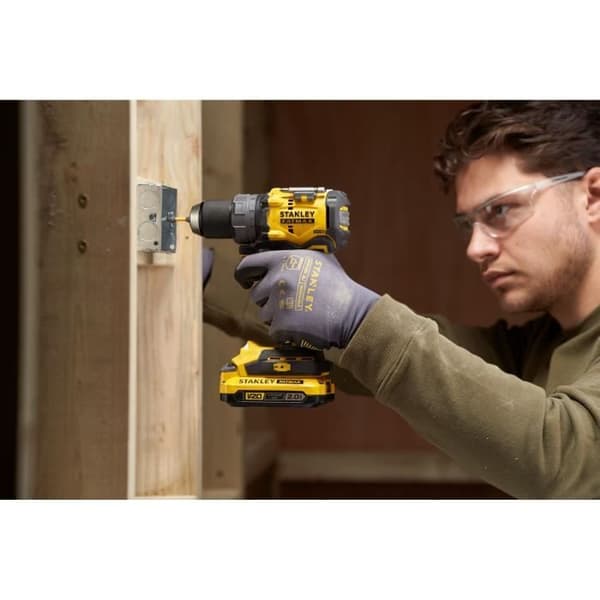 Sladdlös borrskruvdragare + 2 x 2Ah batterier + laddare - 18V - Stanley Fatmax - Borstlös - SFMCD725D2K-QW