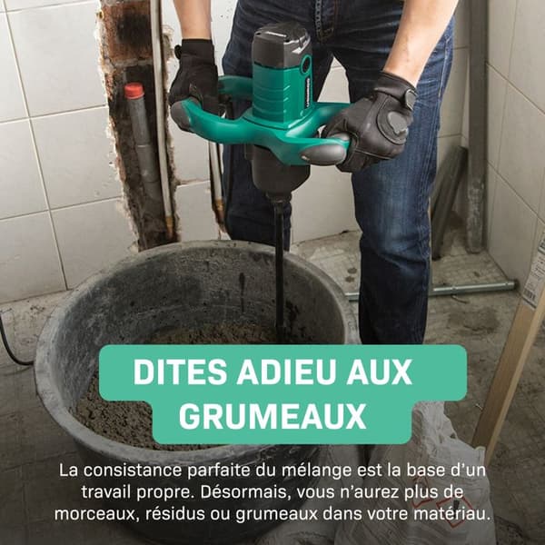 Färg/cementblandare 1800 W - 2 hastigheter - Mjukstart - Konstanthastighetselektronik - PM502AC