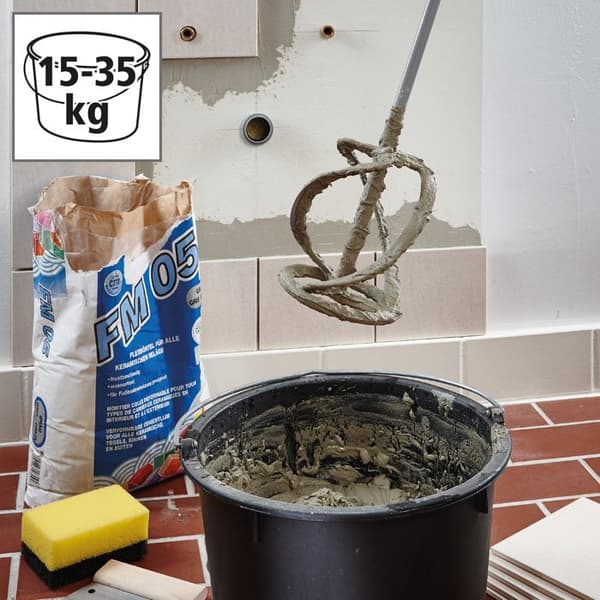 Blandare för Mörtel och Lim - wolfcraft - M14 gänga, 15-35 kg, Diameter 133 x 600 mm - 1710000