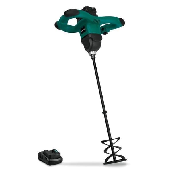Färgblandare - sladdlös cement - Vpower 20V - 600mm, Ø120mm omrörare - 2,0Ah batteri och laddare ingår