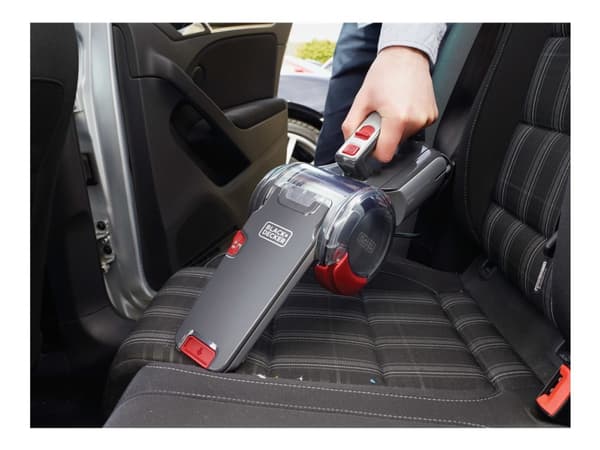 Black & Decker DustBuster Pivot Auto PV1200AV-XJ - Dammsugare - handhållen - utan påse - röd/grå