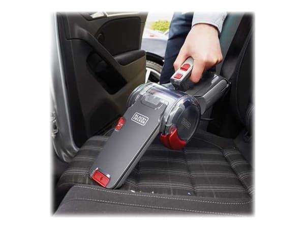Black & Decker DustBuster Pivot Auto PV1200AV-XJ - Dammsugare - handhållen - utan påse - röd/grå