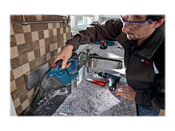Bosch Professional GAS 12V - Dammsugare - handhållen - utan påse - sladdlös Svart, Blå, Röd