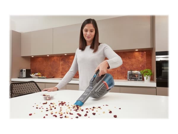 BLACK+DECKER DustBuster BHHV320J-QW - Dammsugare - handhållen - utan påse - sladdlös - blå/titan