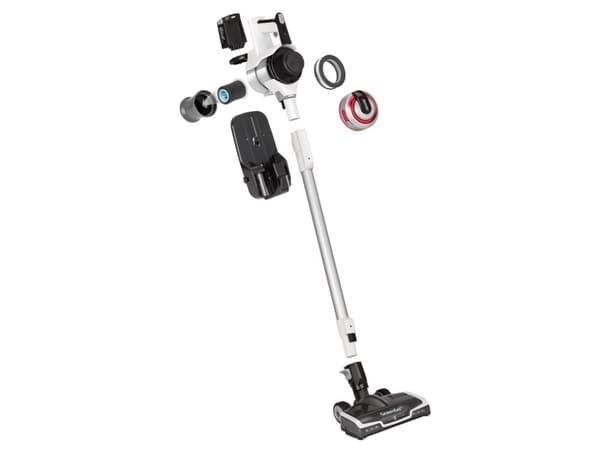 MPM MOD-35, 2-in-1 stick vacuum, Utan påse, Svart, Grå, Röd, Vit, Torr, HEPA, Filtrering