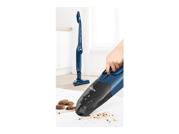 Bosch Serie 2 BBHF216, Kuiva, Sykloninen, Paljas lattia, Matto, Kovat lattiapinnat, Pussiton, Sininen, Lataus