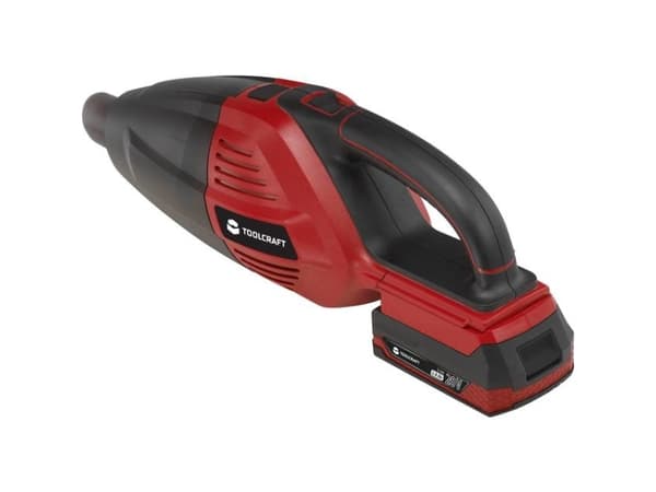 Toolcraft TO-6448068, Tørr, Uten pose, Svart, Rød, Batteri, 36 min, 20 V