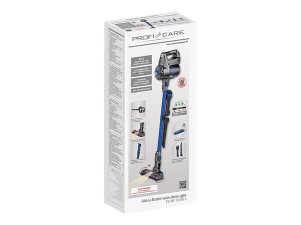 ProfiCare PC-BS 3036 - Støvsuger - pinne/håndholdt (2-i-1) - uten pose - uten kabel - antrasitt - 1 batteri