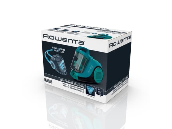 Rowenta Swift Power Cyclonic, 750 W, Sylinteripölynimuri, Kuiva, Pussiton, 1,2 L, Sykloninen