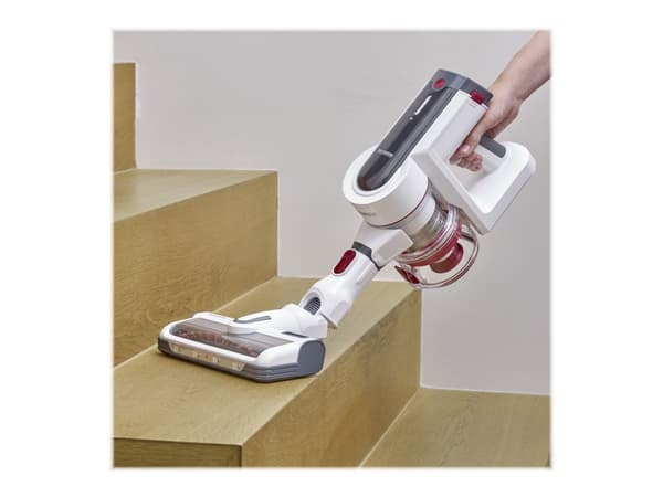 SEVERIN HV 7166 - Støvsuger - pinne/håndholdt (2-i-1) - uten pose - 400 W - uten kabel - hvit/rød