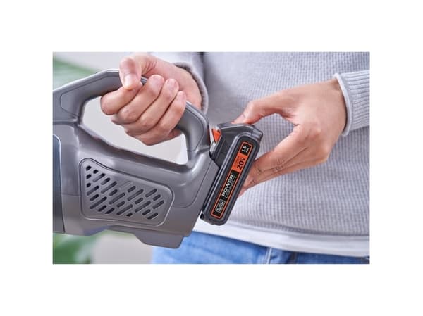 Black & Decker Dustbuster, Kuiva, Matto, Kovat lattiapinnat, Rappusten askelmat, Pussiton, Musta, Harmaa, Oranssi, Akku, 20 V