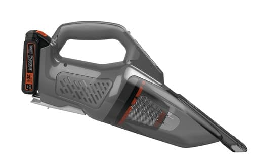 Black & Decker Dustbuster, Kuiva, Matto, Kovat lattiapinnat, Rappusten askelmat, Pussiton, Musta, Harmaa, Oranssi, Akku, 20 V