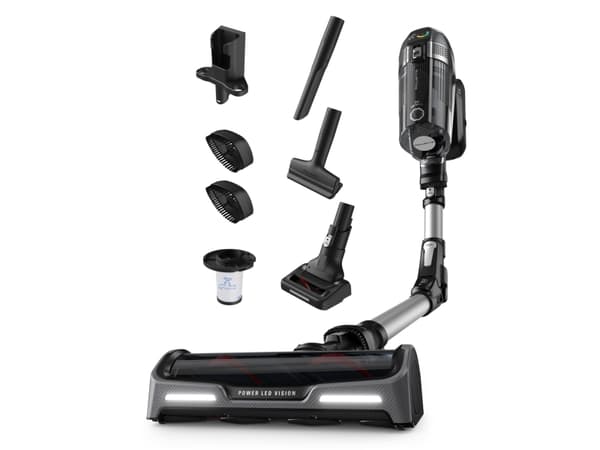 Rowenta X-Force RH9958, 2-in-1 stick vacuum, Utan påse, Svart, Grå, 0,9 l, Rektangulär, Kina