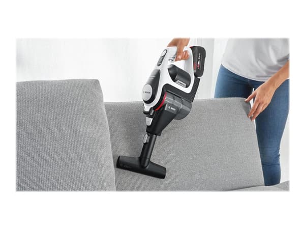 Bosch Series | 8 Unlimited Gen2 BSS825ALL - Støvsuger - pinne/håndholdt (2-i-1) - uten pose - uten kabel - hvit - 1 batteri, inkludert lader