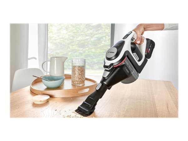 Bosch Series | 8 Unlimited Gen2 BSS825ALL - Støvsuger - pinne/håndholdt (2-i-1) - uten pose - uten kabel - hvit - 1 batteri, inkludert lader