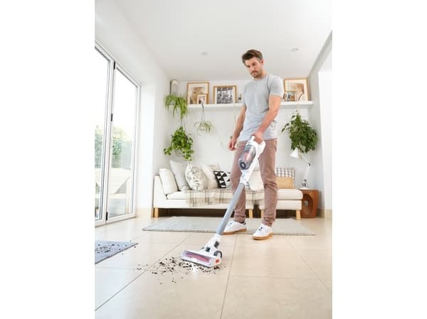 BLACK+DECKER POWERSERIES+ BHFEA515J-QW - Støvsuger - pinne/håndholdt (2-i-1) - uten pose - uten kabel - perlehvit