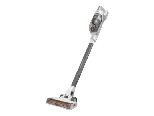 BLACK+DECKER POWERSERIES+ BHFEA515J-QW - Støvsuger - pinne/håndholdt (2-i-1) - uten pose - uten kabel - perlehvit Oransje, Hvit