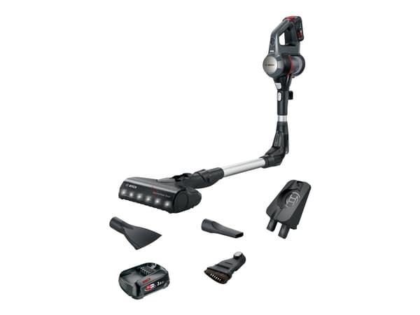 Bosch Unlimited 7 BBS712A - Støvsuger - pinne/håndholdt (2-i-1) - uten pose - uten kabel - antrasitt - 2 batterier, inkludert lader