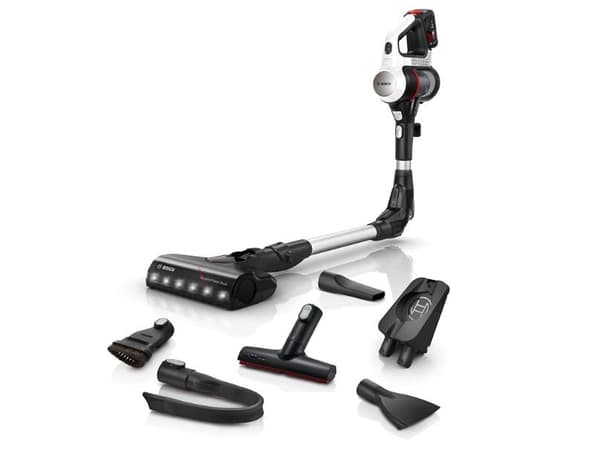 Bosch Unlimited 7 BBS711W - Dammsugare - skaft/handhållen (2-i-1) - utan påse - sladdlös - vit laddare medföljer