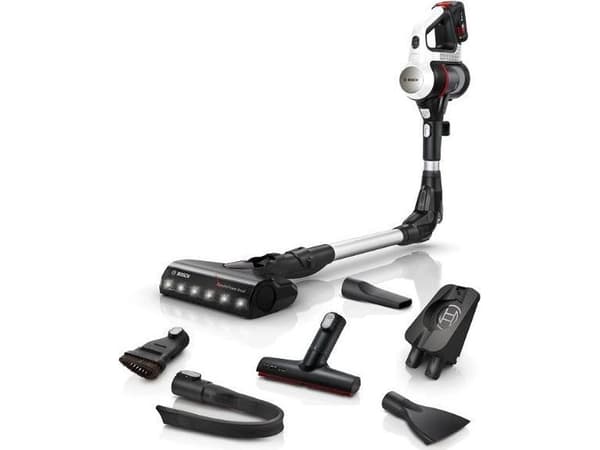 Bosch Unlimited 7 BBS711W - Dammsugare - skaft/handhållen (2-i-1) - utan påse - sladdlös - vit laddare medföljer