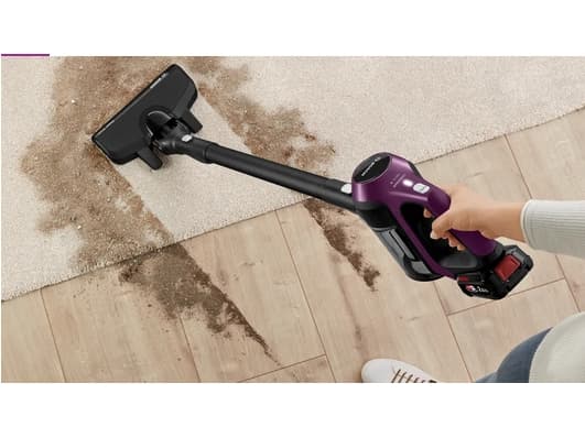 Bosch BCS6111P, 2-i-1 stavstøvsuger, Uten pose, Blåbær, Rektangulær, Tørr, 85 dB