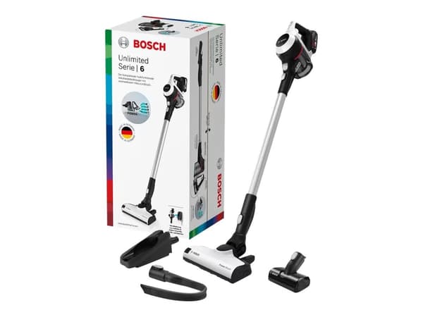 Bosch Serie | 6 BKS611MTB - Støvsuger - pinne/håndholdt (2-i-1) - uten pose - uten kabel - hvit