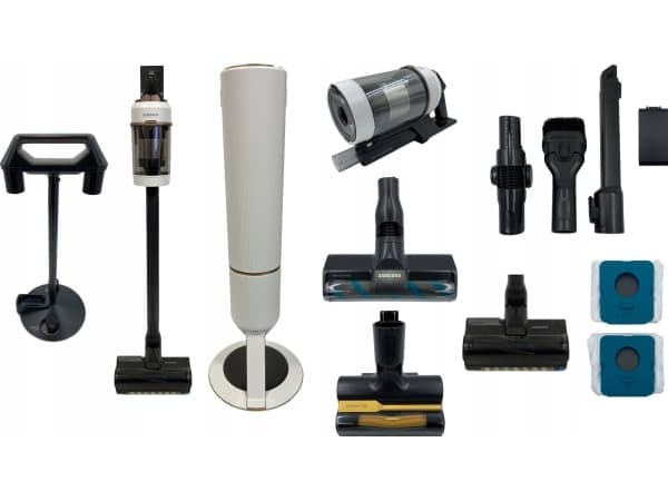 Samsung VS20B95843W, 2-in-1 stick vacuum, Dammpåse, Svart, Krom, Vit, Rektangulär, Torr, Multicyklonisk