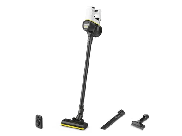 Kärcher VC 4, 2-in-1 stick vacuum, Utan påse, Svart, Gul, Rektangulär, Torr, HEPA