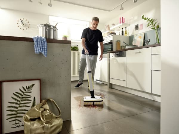 Kärcher FC 7 Cordless - Golvrengörare - spak - sladdlös - vit laddare medföljer