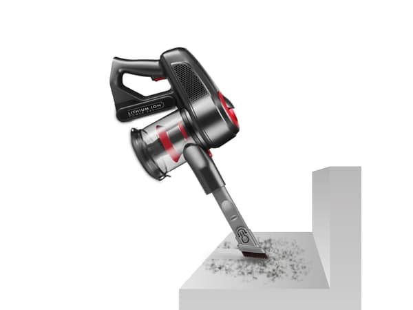 Trisa Quick Clean Professional T9382, Skaftdammsugare, Utan påse, Antracit, Röd, 0,5 l, Torr, Cyklonisk, HEPA