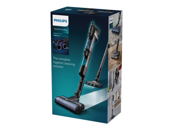 Philips AquaTrio 9000 Series XW9383 - Støvsuger - pinne/håndholdt (2-i-1) - uten pose - uten kabel - pianosvart