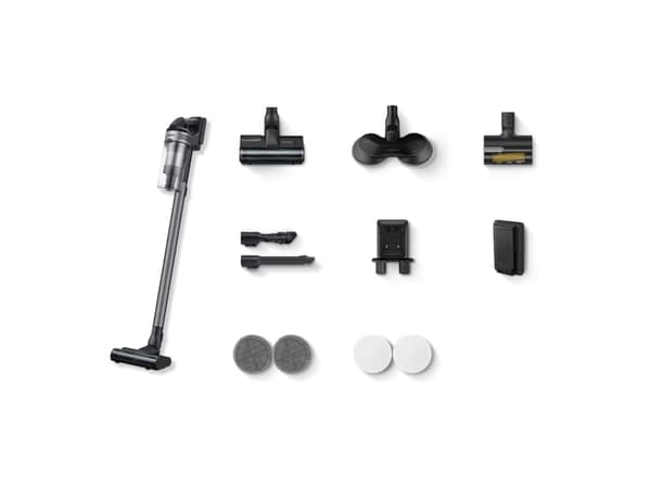 Samsung Jet 75E Pro VS20B75ADR5 - Støvsuger - pinne/håndholdt (2-i-1) - uten pose - uten kabel - sølv - 1 batteri, inkludert lader