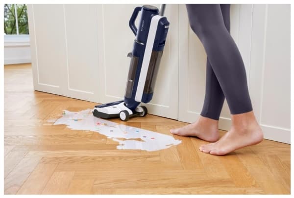 Tineco FLOOR ONE S5 Combo Plus - Støvsuger - pinne/håndholdt (2-i-1) - uten pose - uten kabel - blå inkludert lader