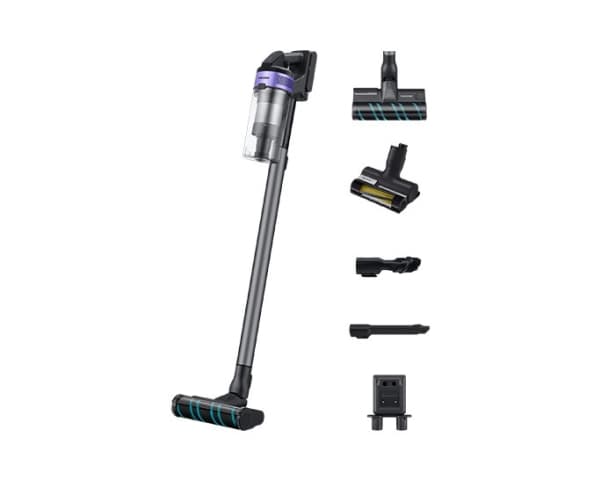 Samsung VS20B75AER4, 2-i-1 stavstøvsuger, Uten pose, Teal, Fiolett, Tørr, Multi-syklonisk, LED