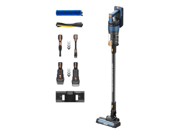 Taurus HVCA7301B, 2-in-1 stick vacuum, Bagless, Black, Blue, 0.6 L, Dry&wet, HEPA musta, Sininen